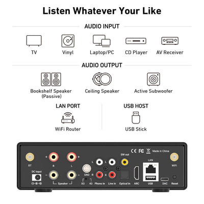 Arylic H50 wireless streaming amplifier