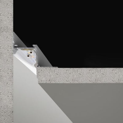 False Ceiling Profile installed at a plasterboard ceiling edge