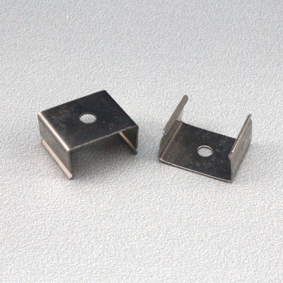 Flat Surface Profile metal mounting clips, included with every profile