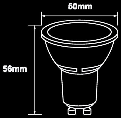 GU10 LED bulb 7W warm white 3000K