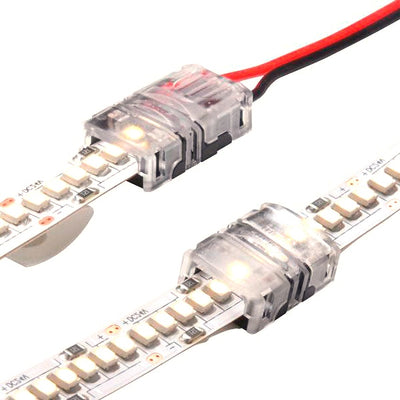 Hippo-M connector on 120 LED/m LED strip with cable fitted