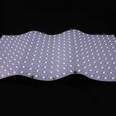 Flexible LED light sheet curved, lit — manufacturer photo — placeholder until own photography