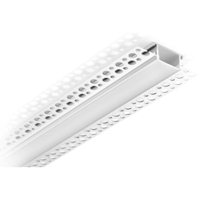iLuminaire Plaster-In Linear Profile (ILUM-001-PIP) — trimless plaster-in aluminium LED profile with perforated flanges