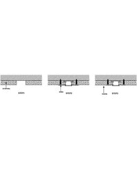 Plaster-in linear profile installed in a ceiling