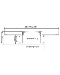 Plaster-in linear profile extrusion detail