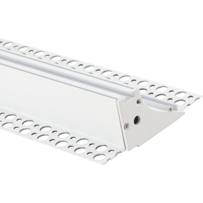 Plaster-In Wall Wash Ceiling Profile — perforated plaster flange and angled wash channel detail