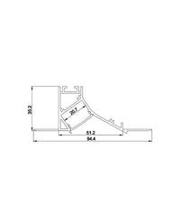 Wall wash ceiling profile extrusion detail