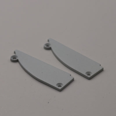 Plaster-In Wall Wash Profile metal end caps, included with every profile