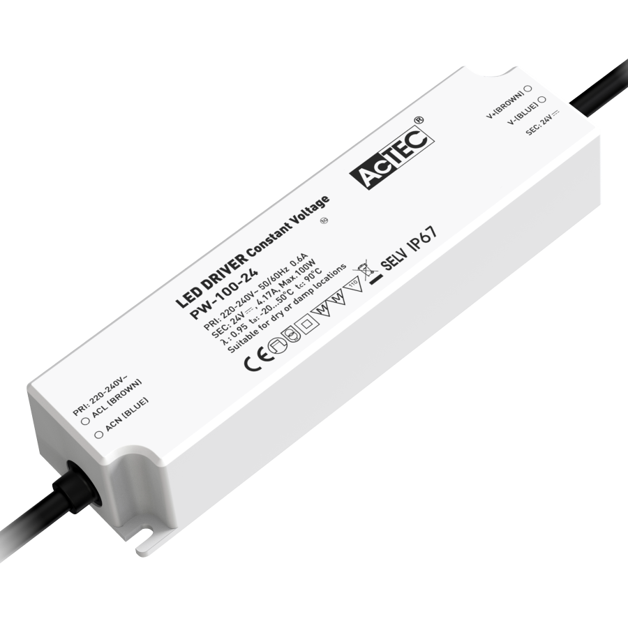AcTec PW series IP67 constant voltage LED driver