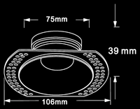 Round trimless plaster-in downlight IP65 White