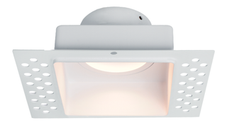 Square trimless plaster-in downlight IP65 White