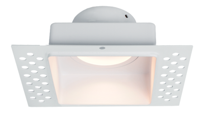 Square trimless plaster-in downlight IP65 White