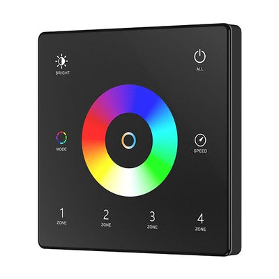 TW4-4 RGBW wall switch black angled