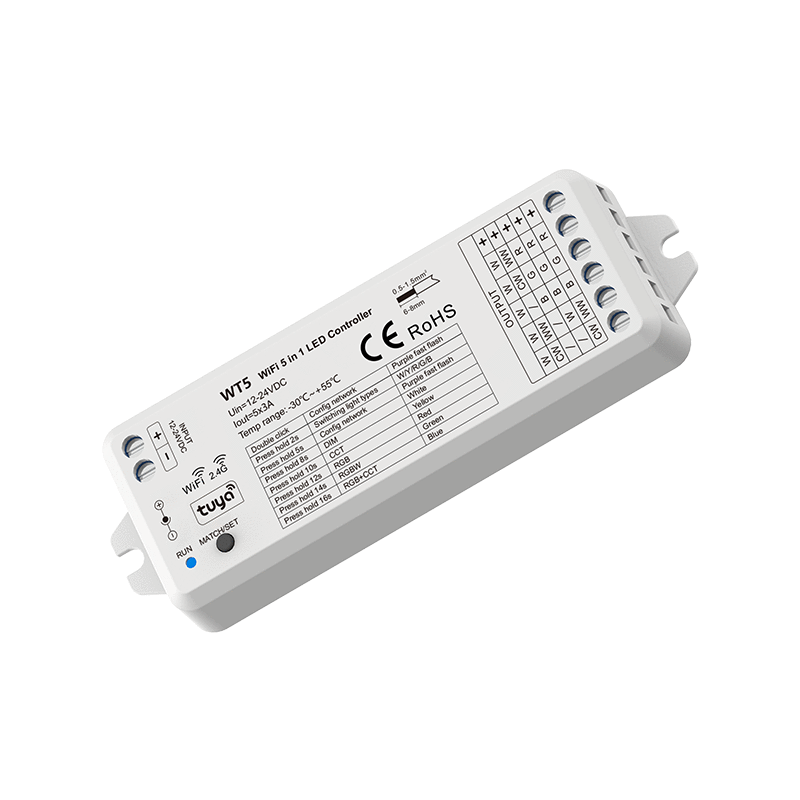 WT5 5-channel WiFi and RF LED controller