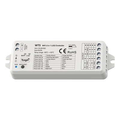WT5 controller — terminals and set key