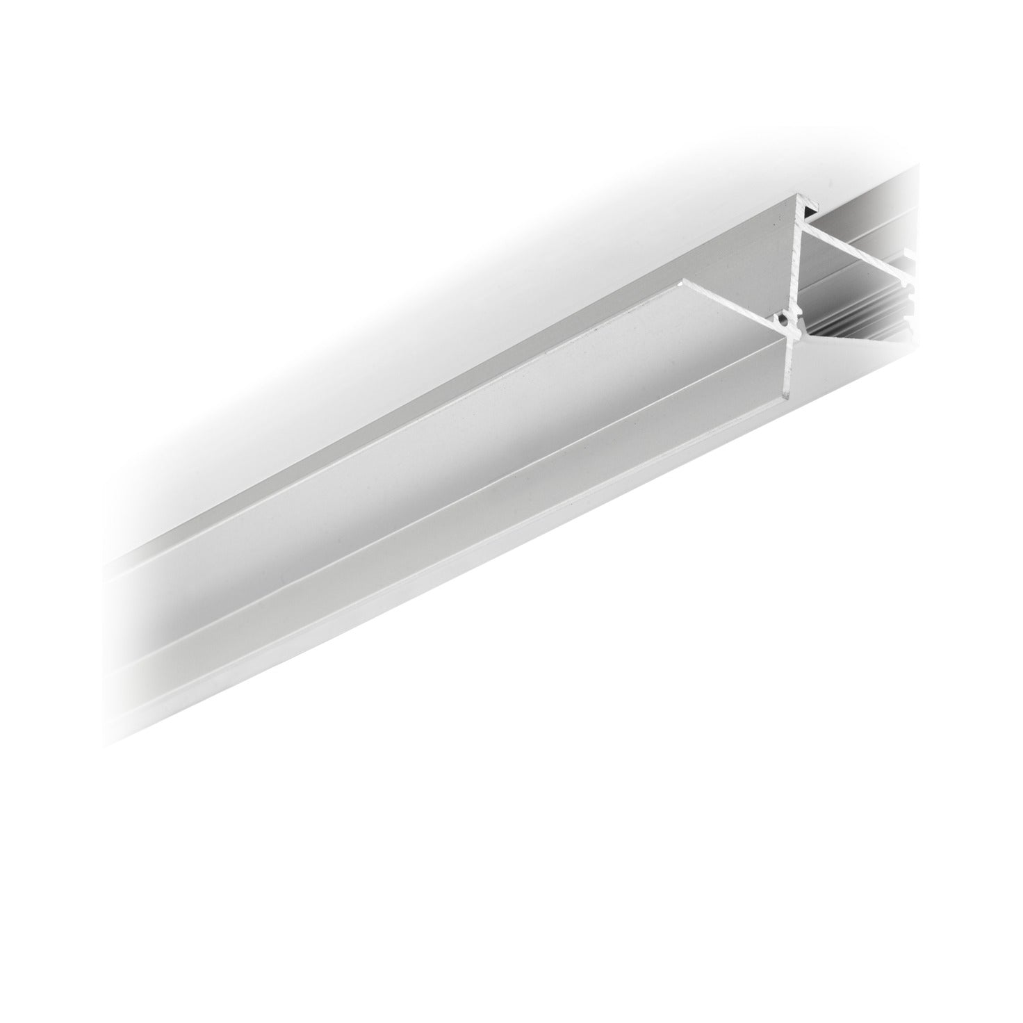 Edge-mount aluminium LED profile for false ceilings and coves
