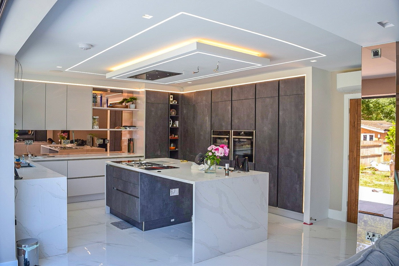Floating ceiling light raft
